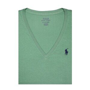 Polo Ralph Lauren Women's Short Sleeve CLSC Fit V-Neck T-Shirt Green MSRP $58.00